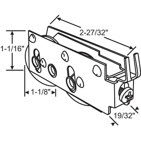 Strybuc Patio Door Roller Tandem 900-9978